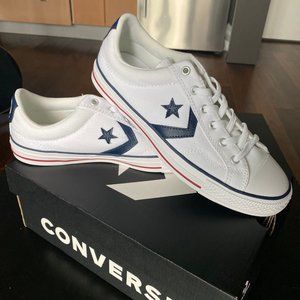 New Converse Star Player Ox White & Navy (Men's 8)